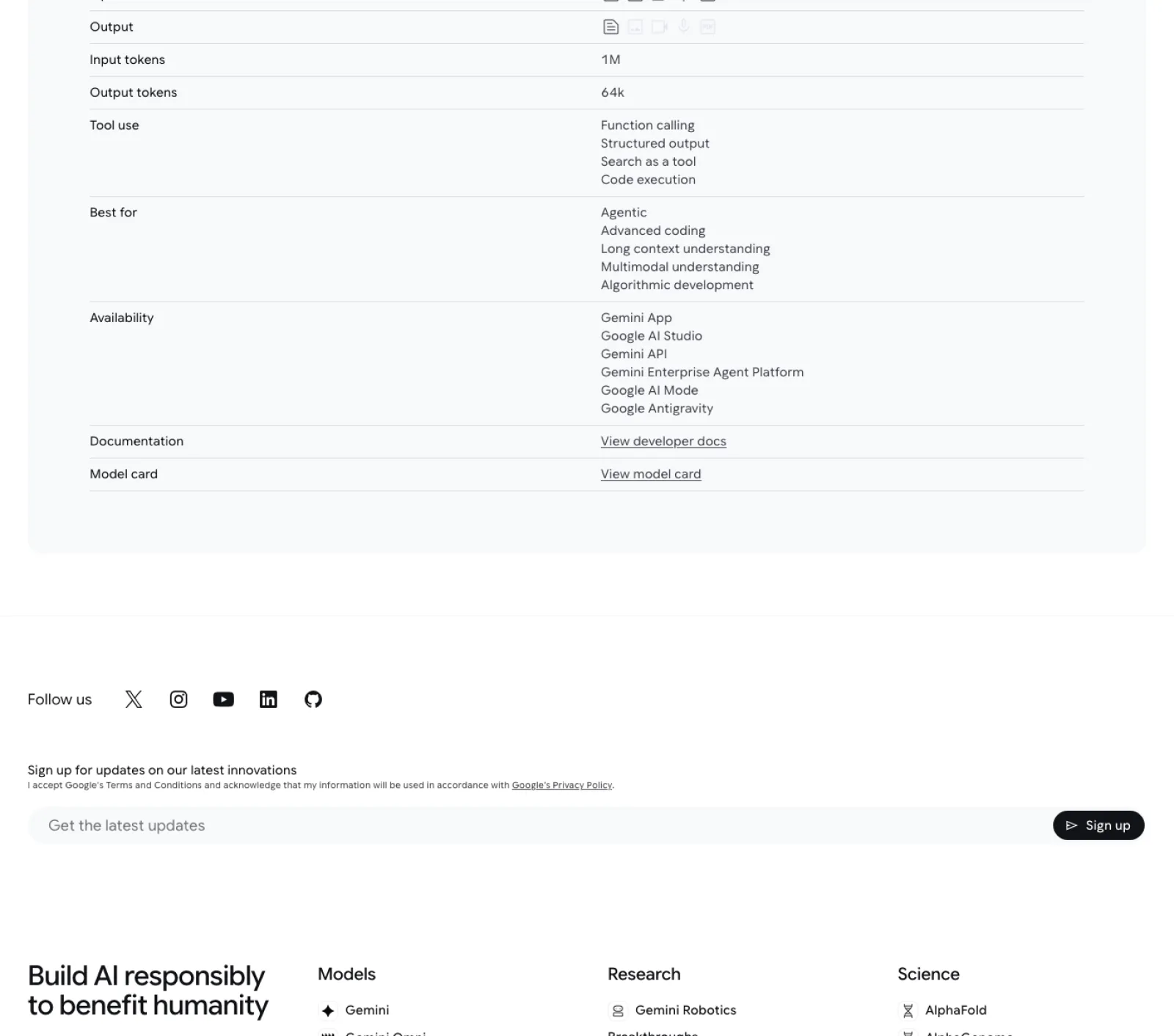 Gemini 3.1 Pro official evaluation table (continued)