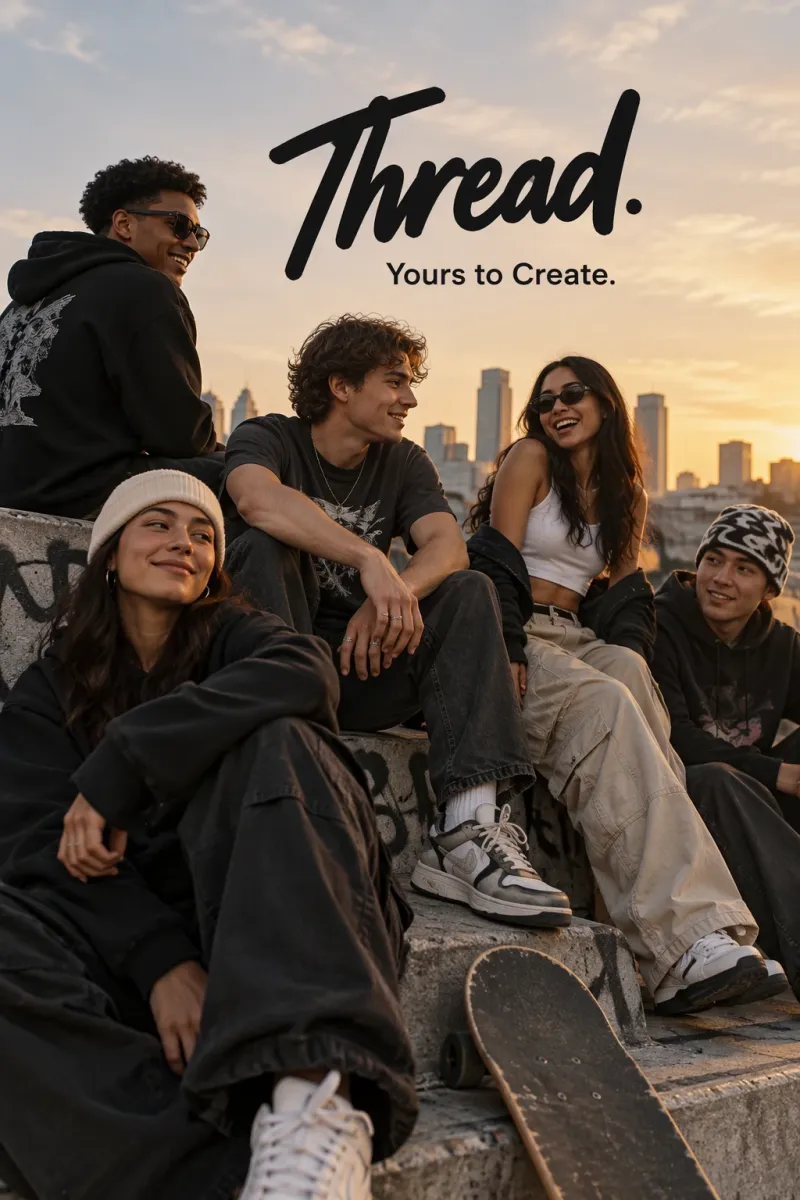 Sunburst streetwear campaign with an exact tagline