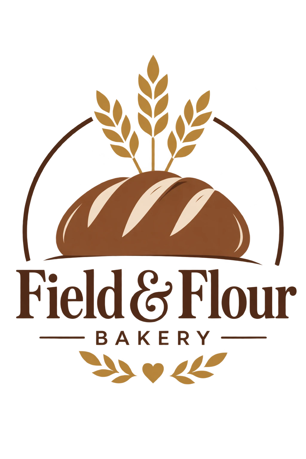 Concept de logo de boulangerie sur fond transparent