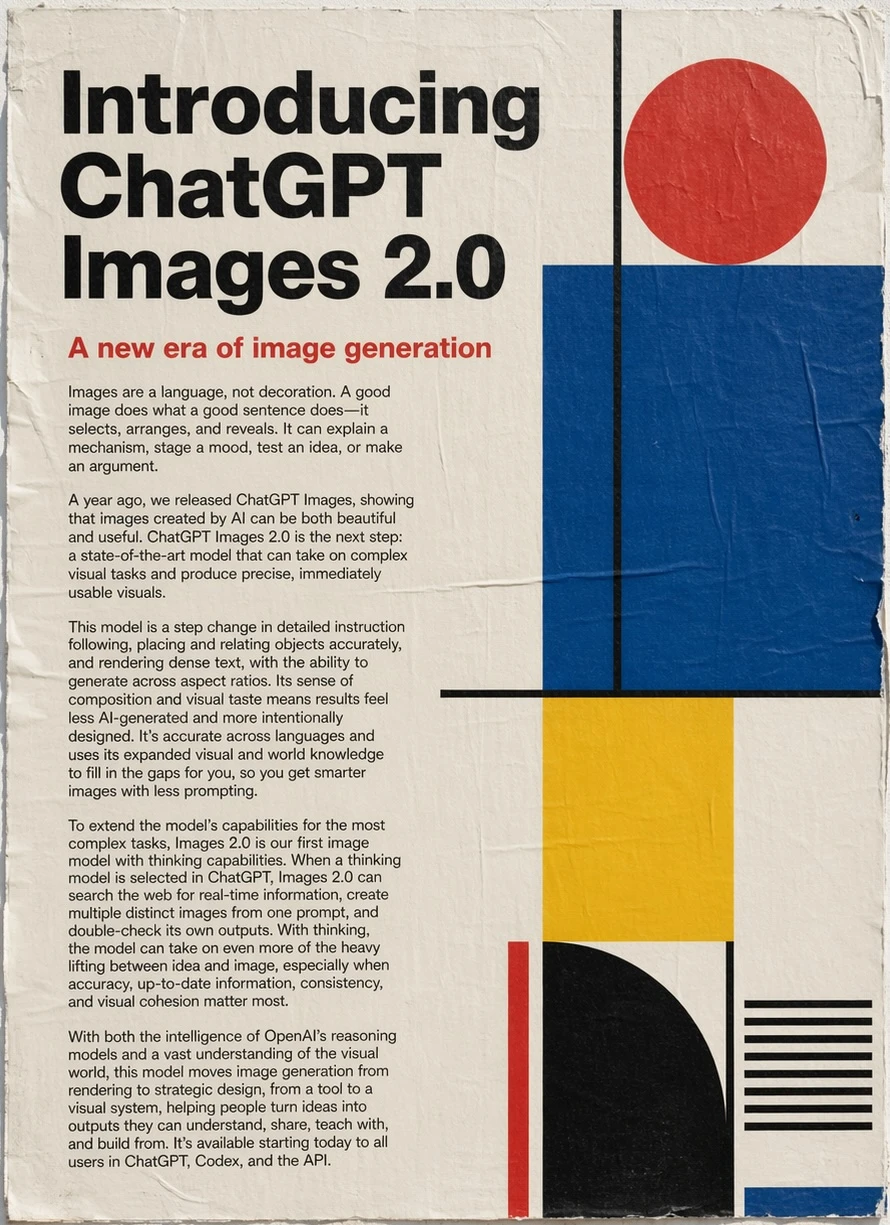 ChatGPT Images 2.0 launch key visual