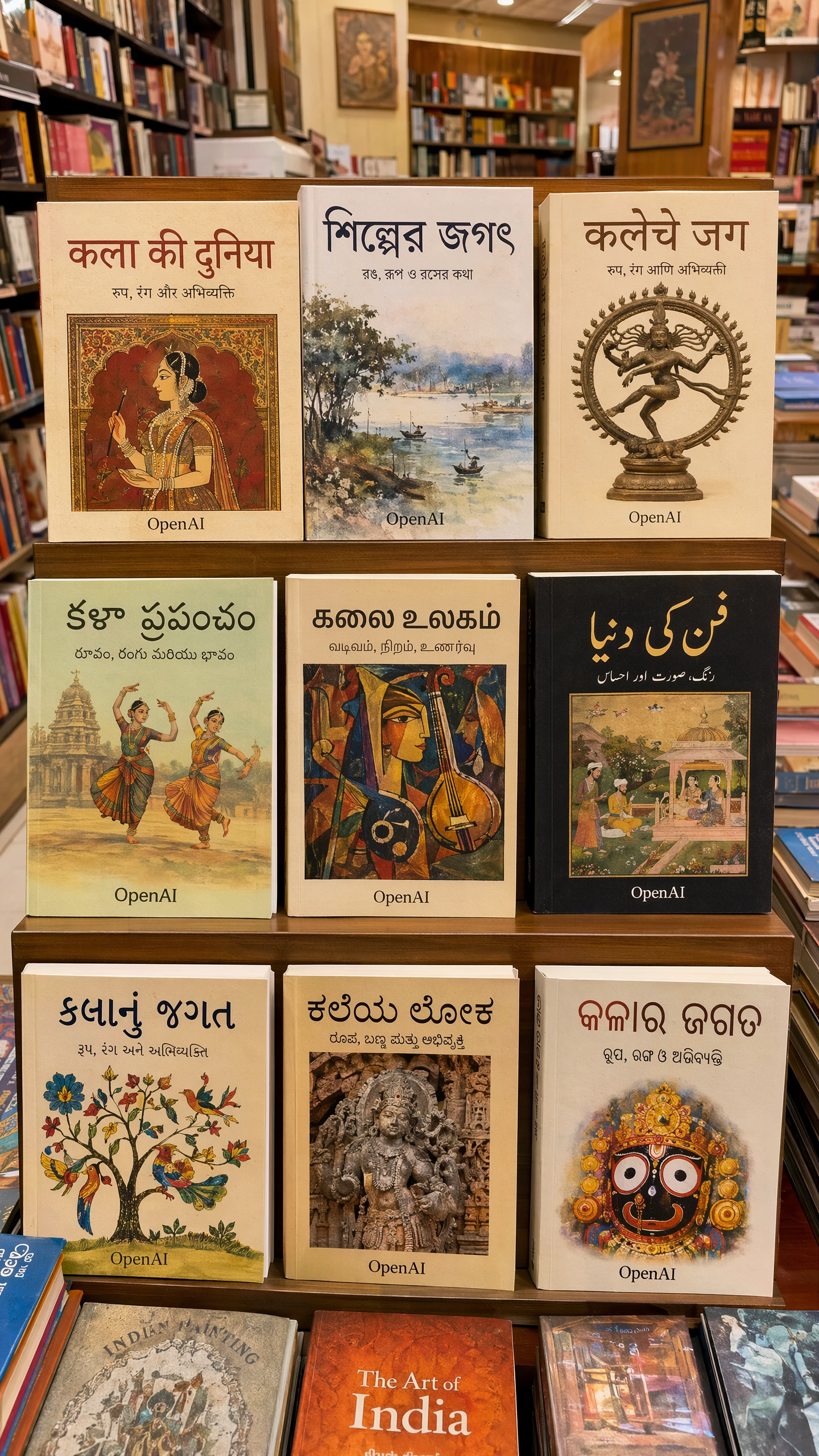 Multilingual bookstore display