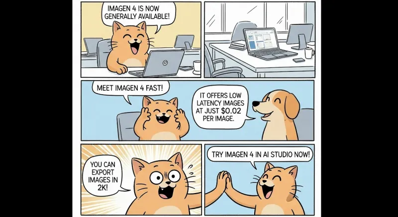 レトロな4コマ漫画