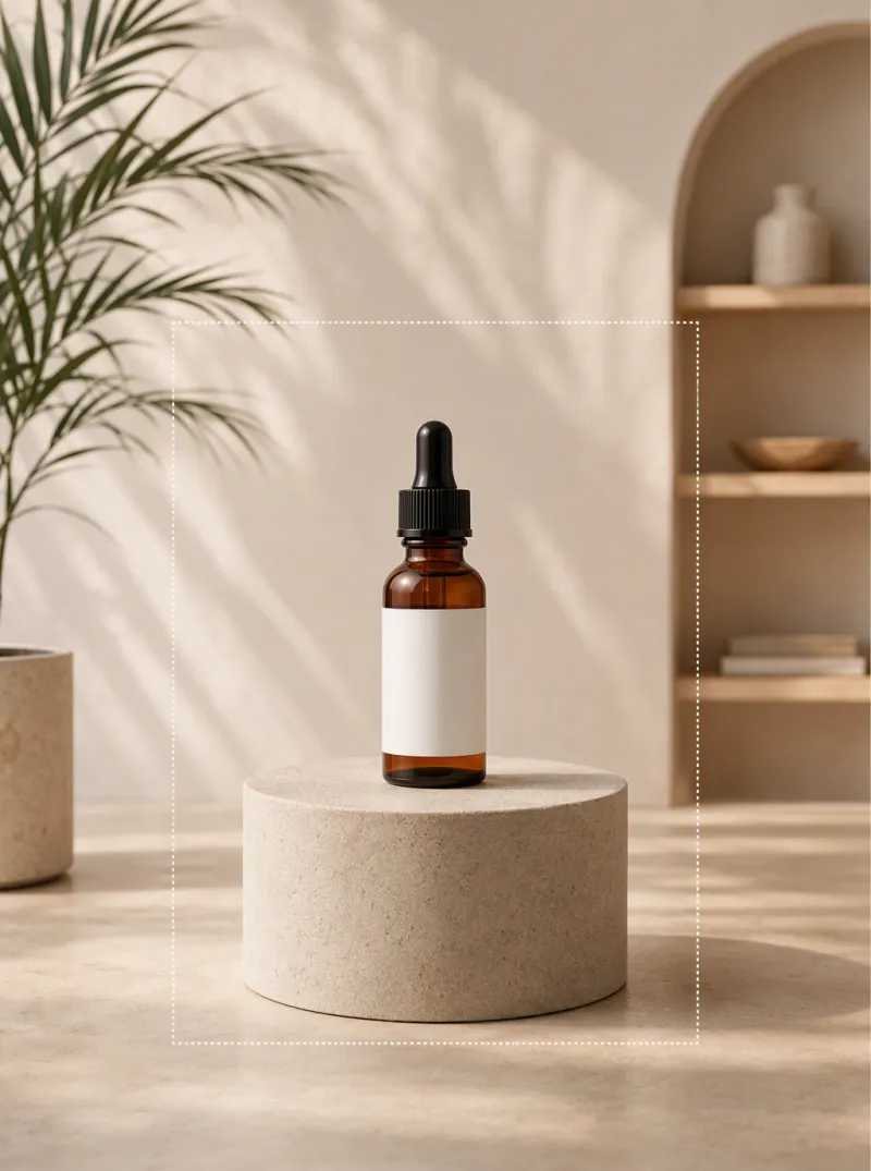 Product photo expanded for a wider canvas