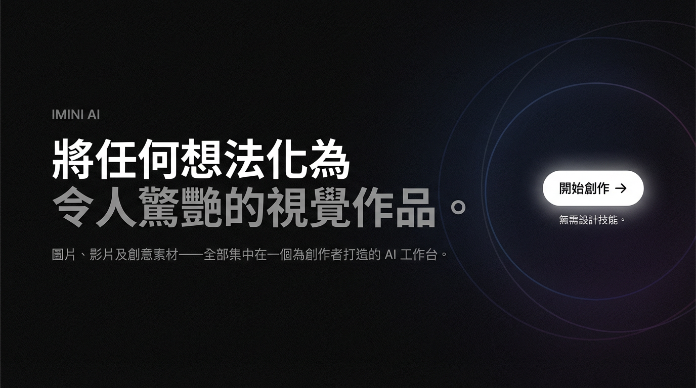 將任何想法化為令人驚艷的視覺作品 — iMini AI