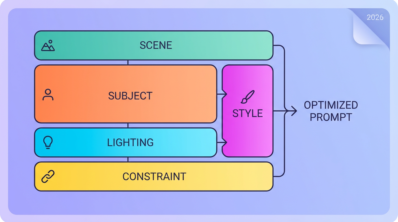 GPT Image 2 five-part prompt structure formula