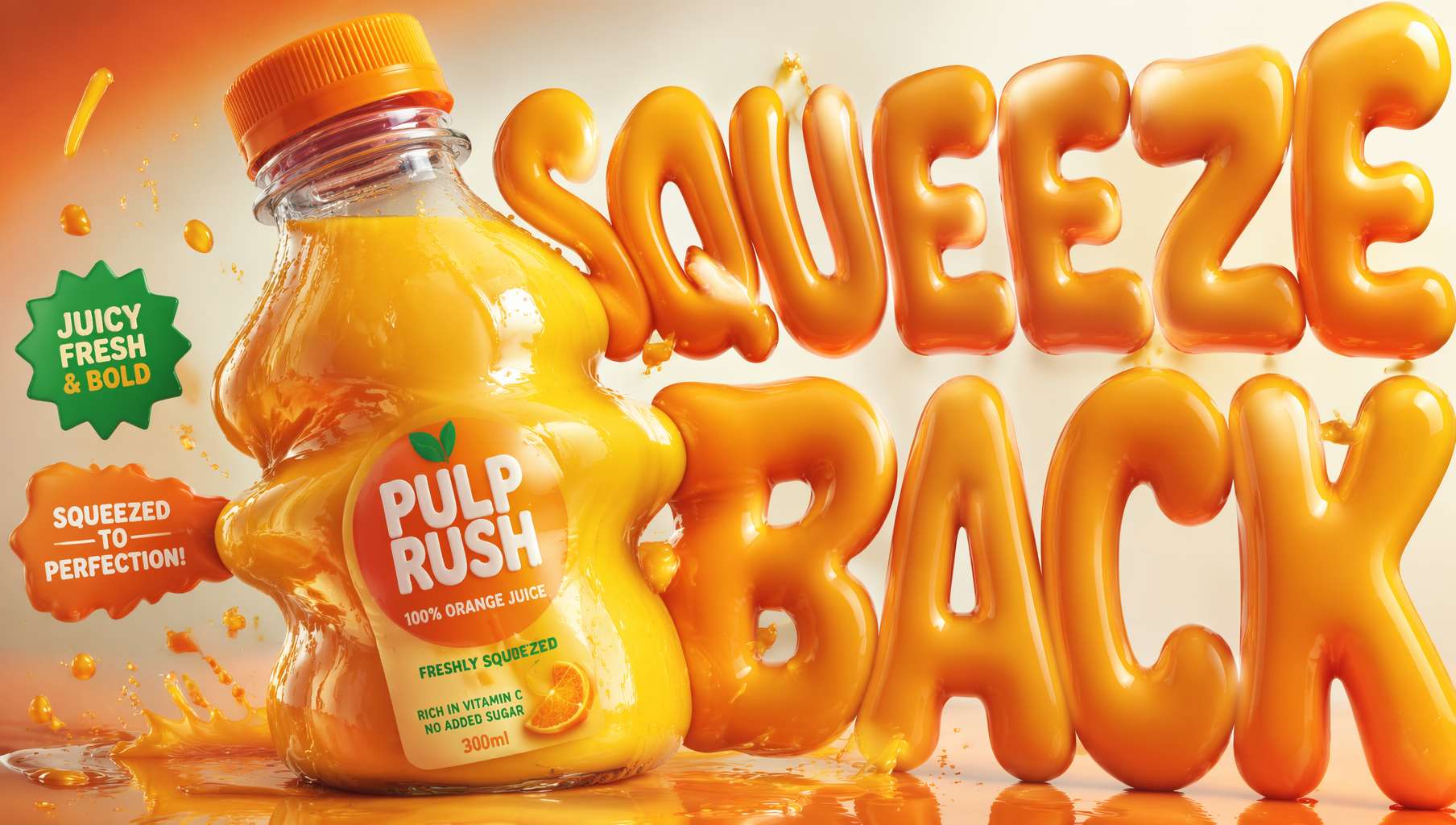 3D Juice Poster