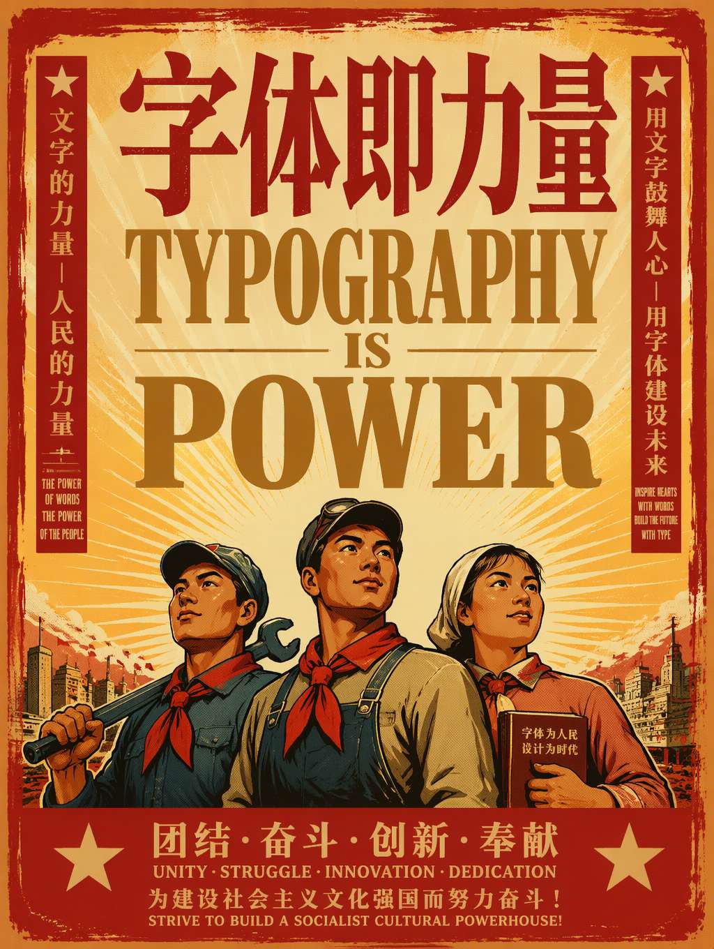 1980s propaganda poster