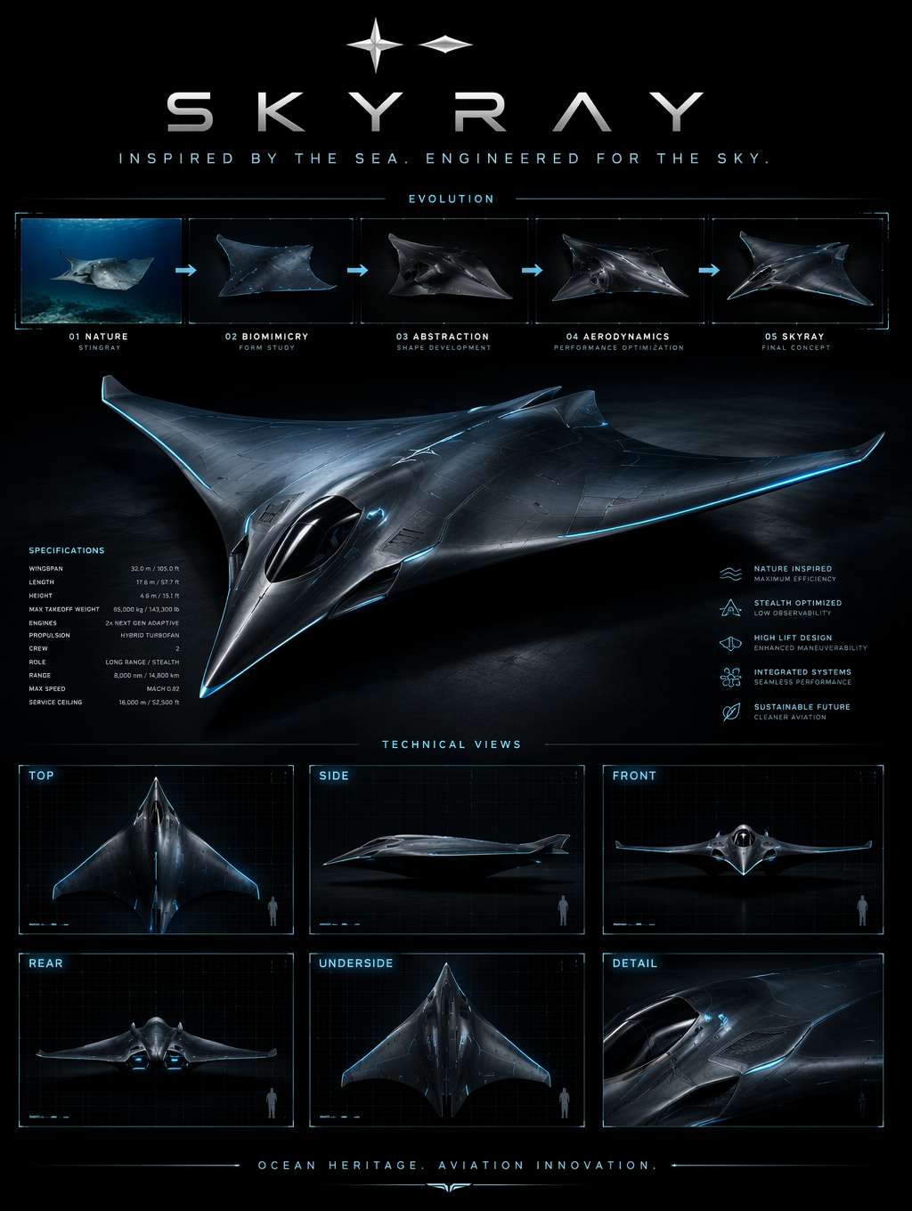 Futuristic tech poster example