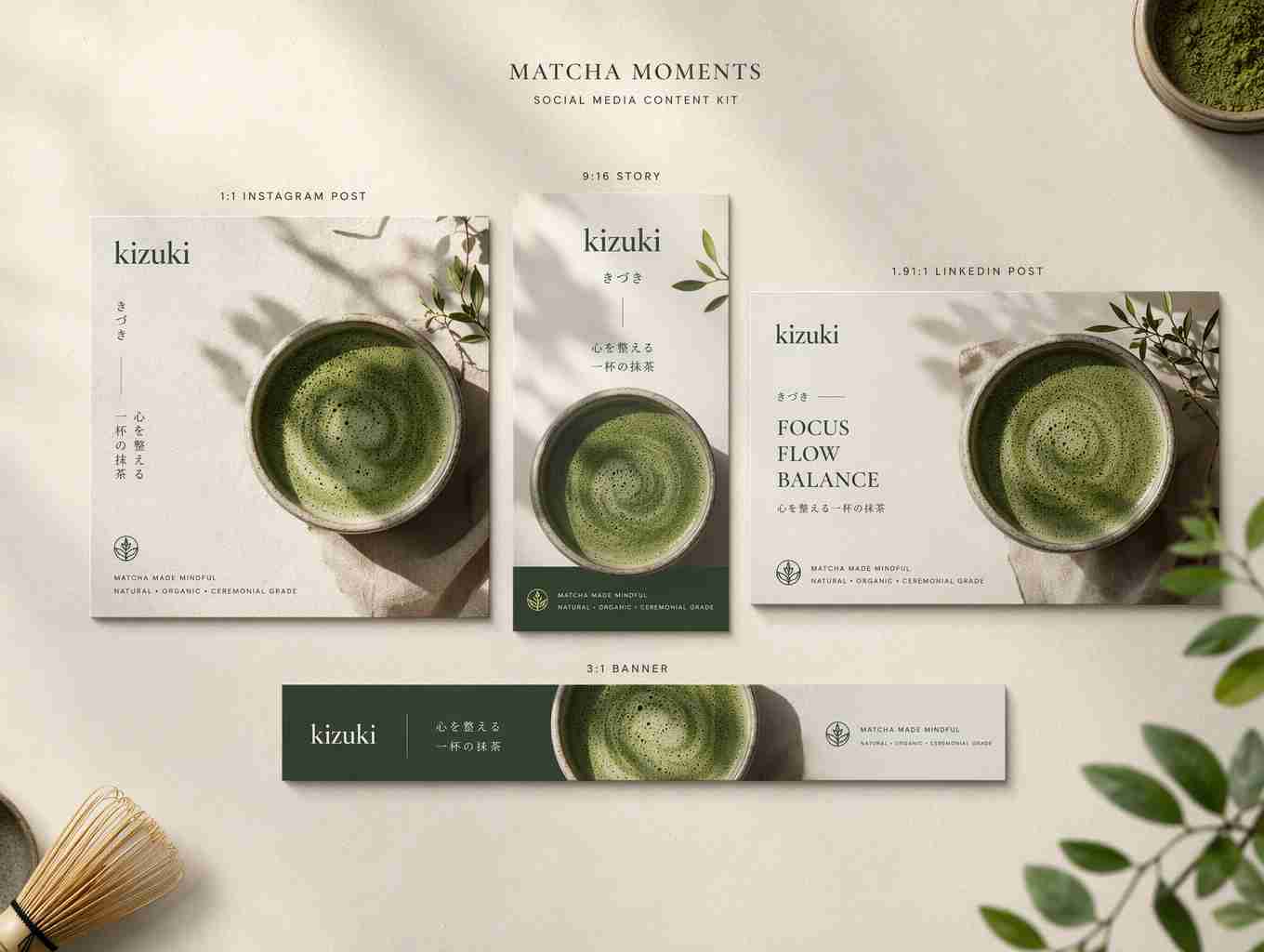 Native-ratio social media kits