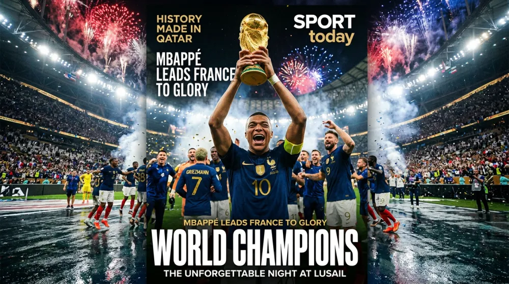 AI generated World Cup trophy lift captain celebrating