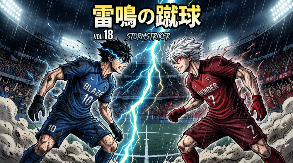AI generated anime football rival showdown shonen manga