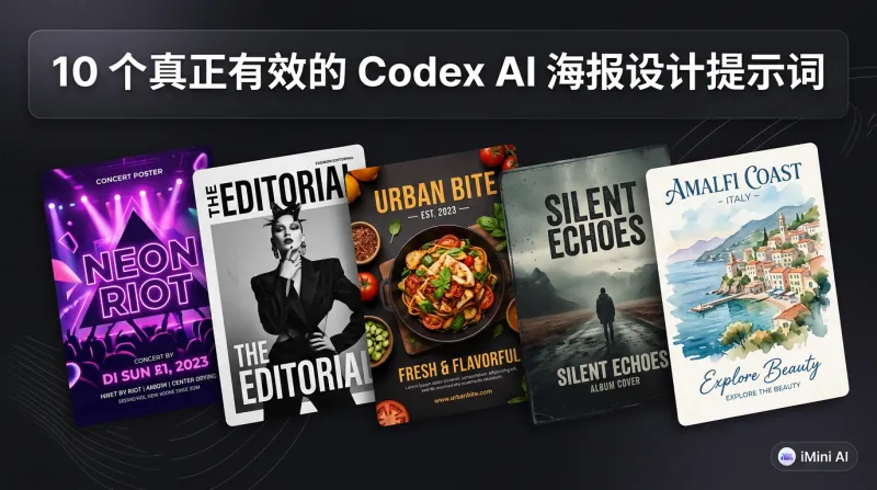 10 个真正有效的 Codex AI 海报设计提示词（2026）