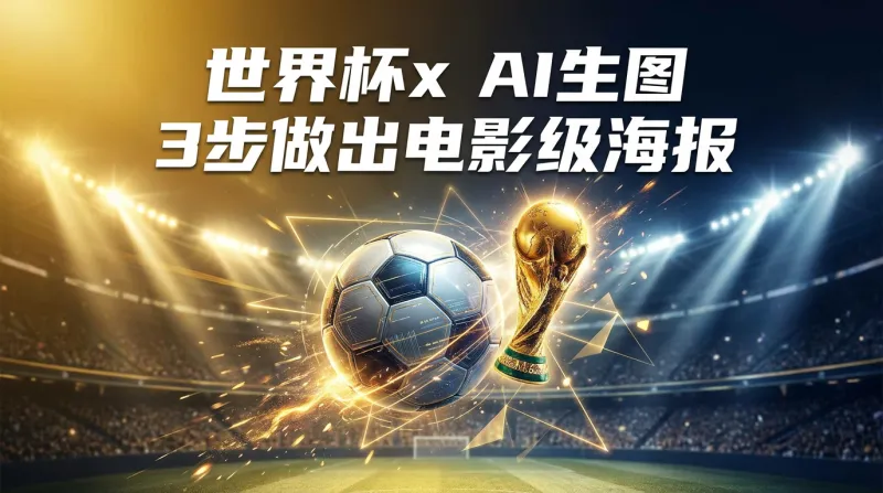 2026世界杯×AI生图：3步做出电影级球星海报（附提示词）