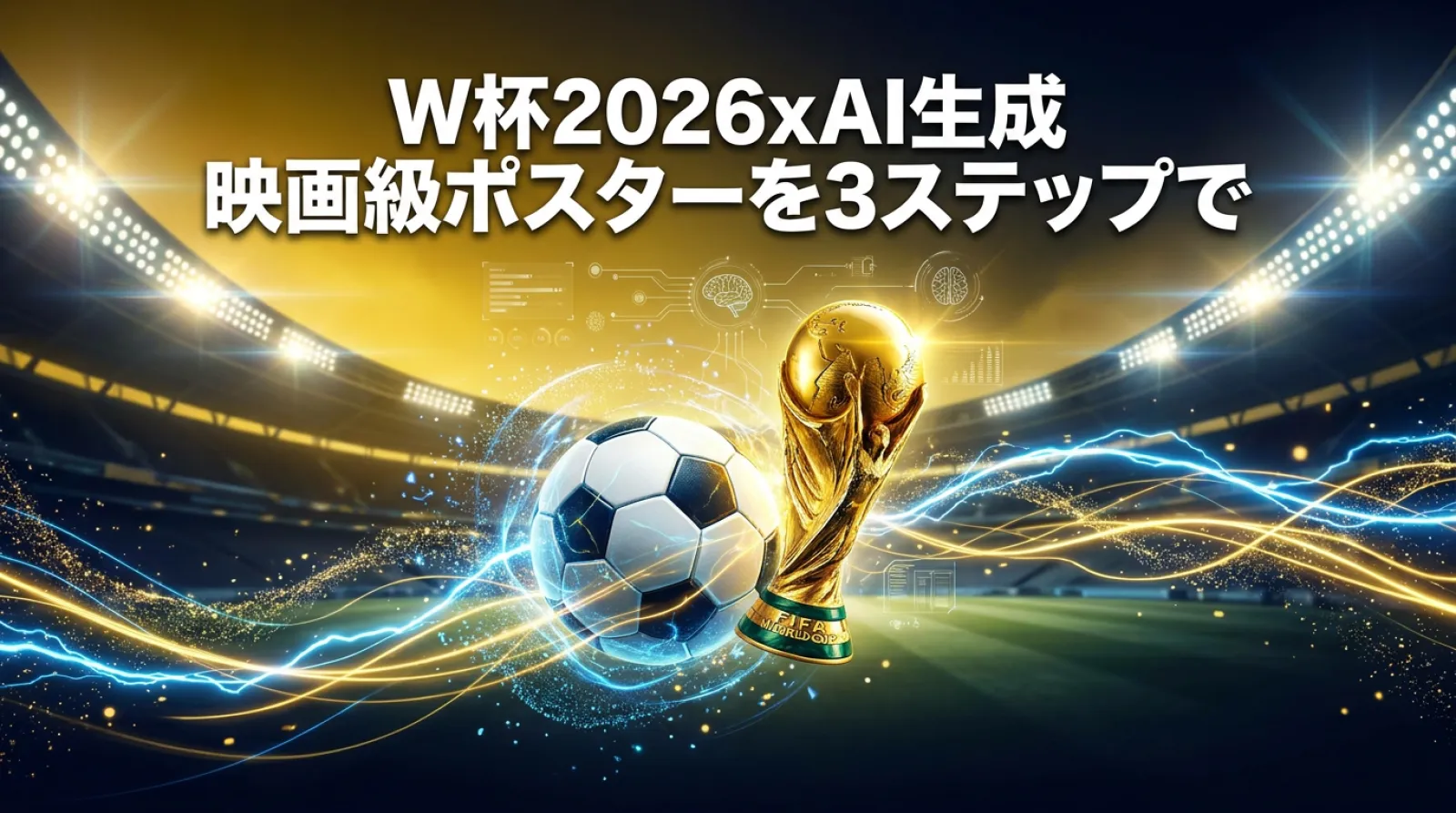 ワールドカップ2026×AI生成：3ステップで映画級サッカーポスターを作る（プロンプト付き）