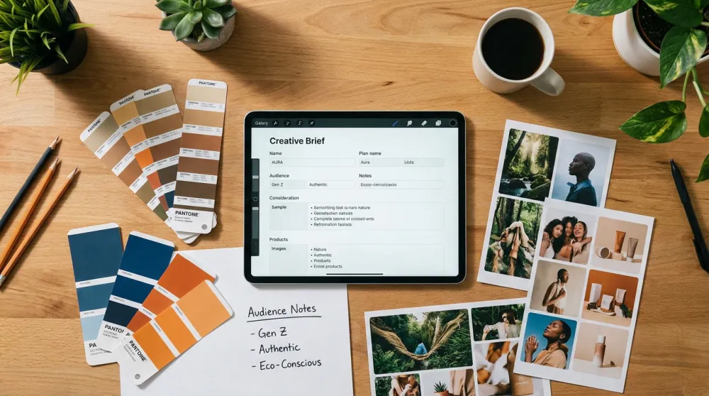Creative brief for AI-assisted content creation