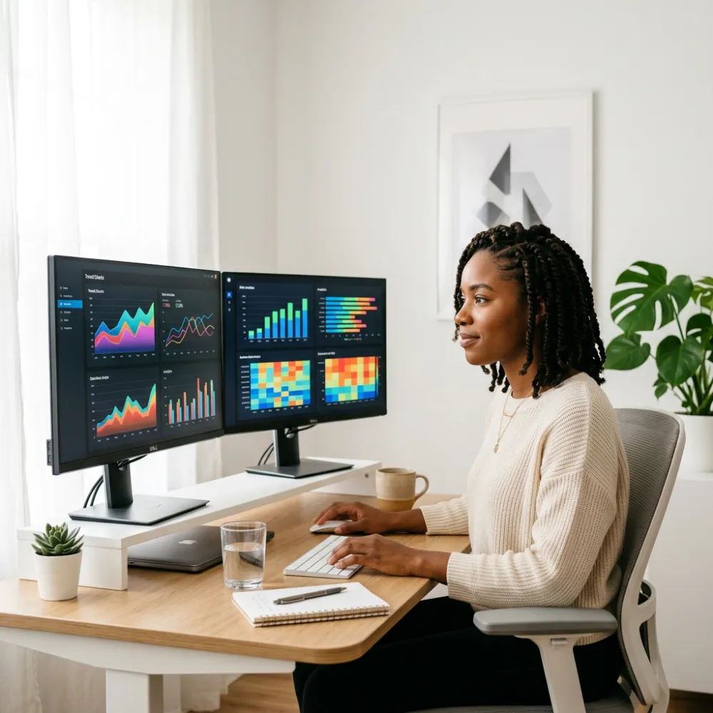 Content creator researching trending topics