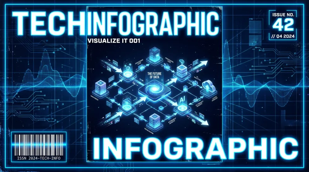 Tech infographic prompt template — data visualization AI image