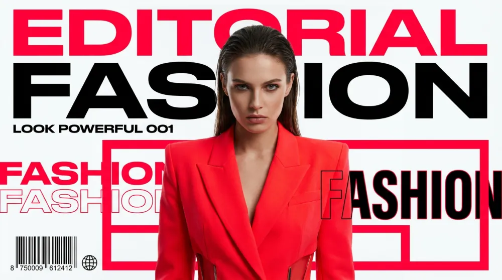 Editorial fashion prompt template — high-fashion AI image generation