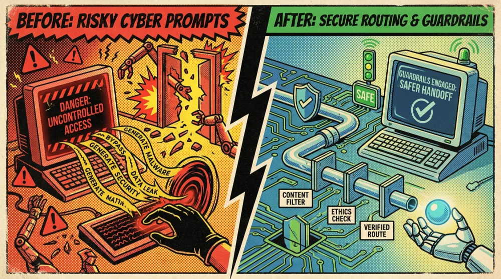 Before and after AI safety controls for advanced model access