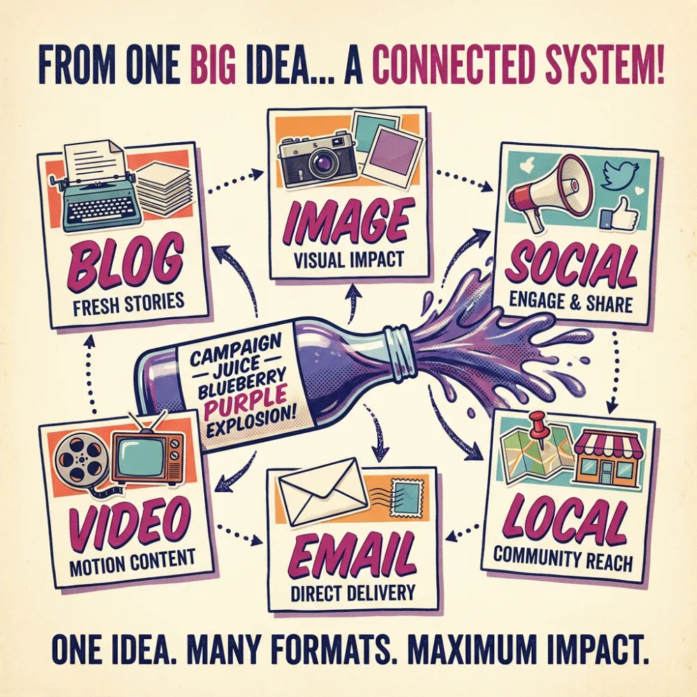 Retro connected campaign system map for iMini workflow