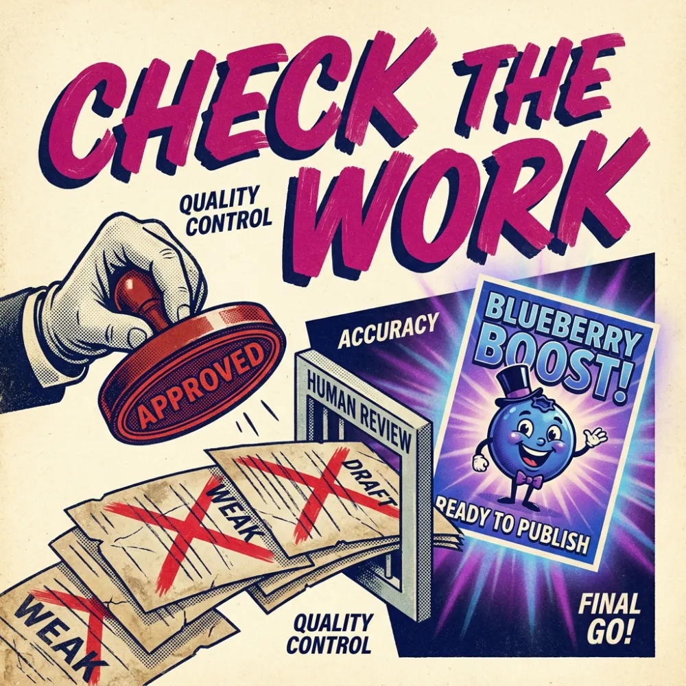 Retro check the work poster for human review in AI workflows