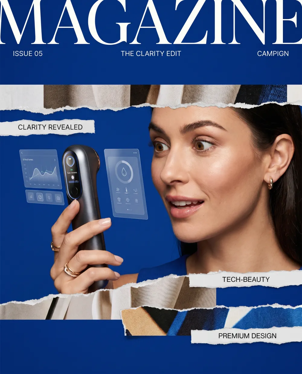 Close-up editorial product moment for AI video ad planning in iMini