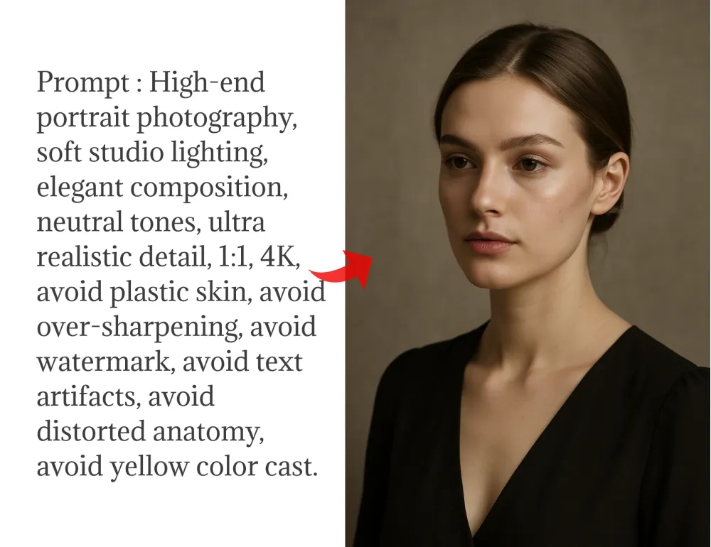GPT Image 2 avoid plastic skin over-sharpening watermarks lens distortion yellow tint