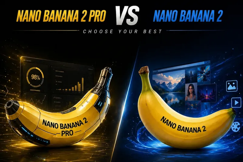 Nano Banana 2 Pro vs Nano Banana 2 2026 完整比較