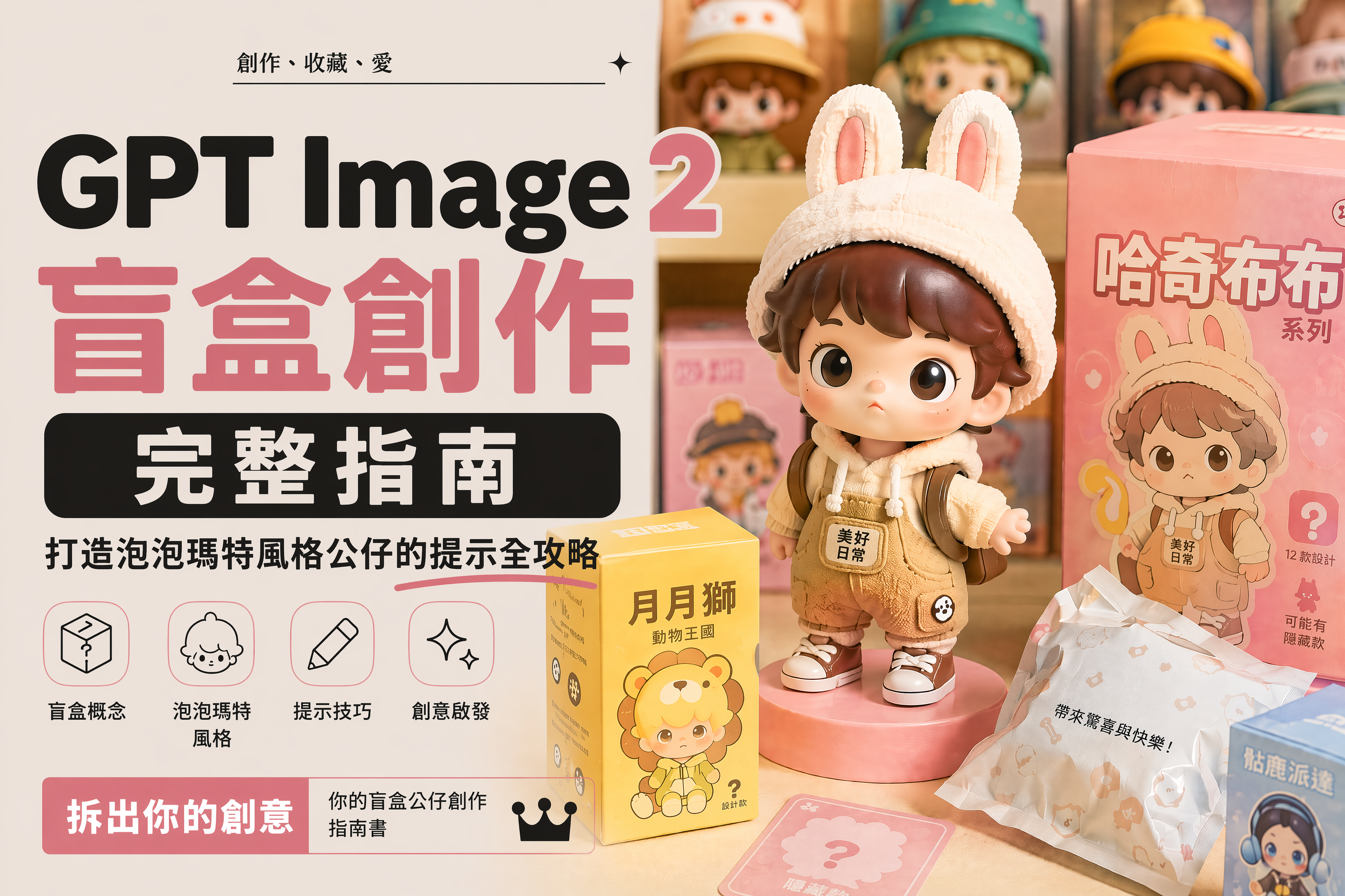 GPT Image 2 盲盒提示詞教學 製作 Pop Mart 風格公仔完整指南