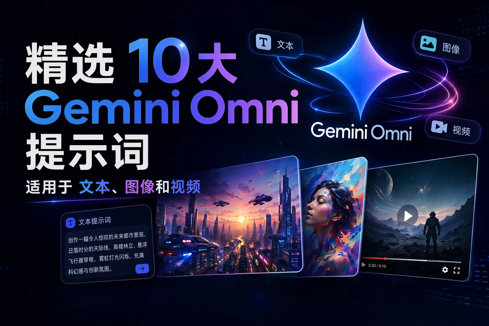 最佳 Google Gemini Omni 提示词大全：文字、图片与视频一次搞定