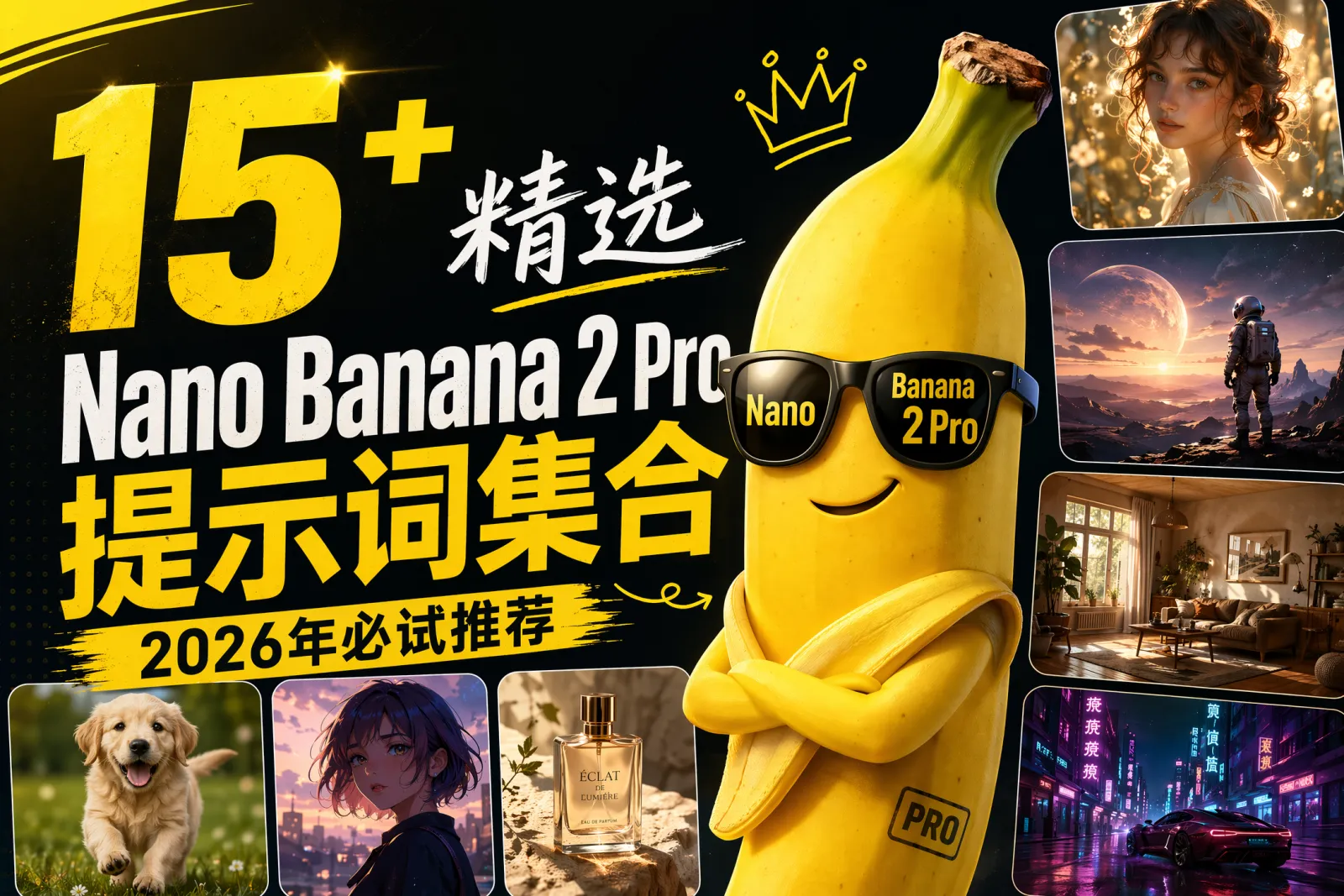 15+ 个热门 Nano Banana 2 Pro 提示词，2026 年必试
