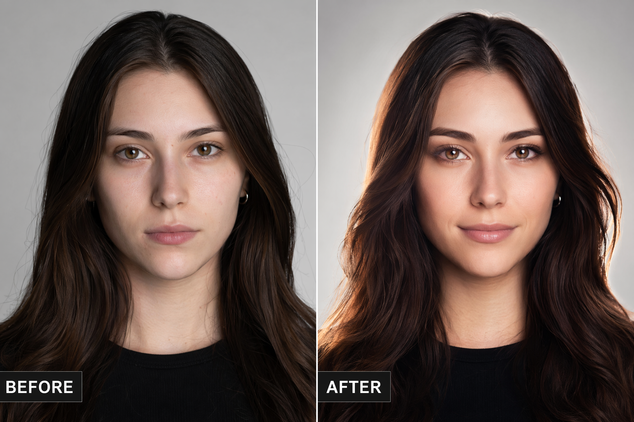 AI face and expression enhancement for thumbnails