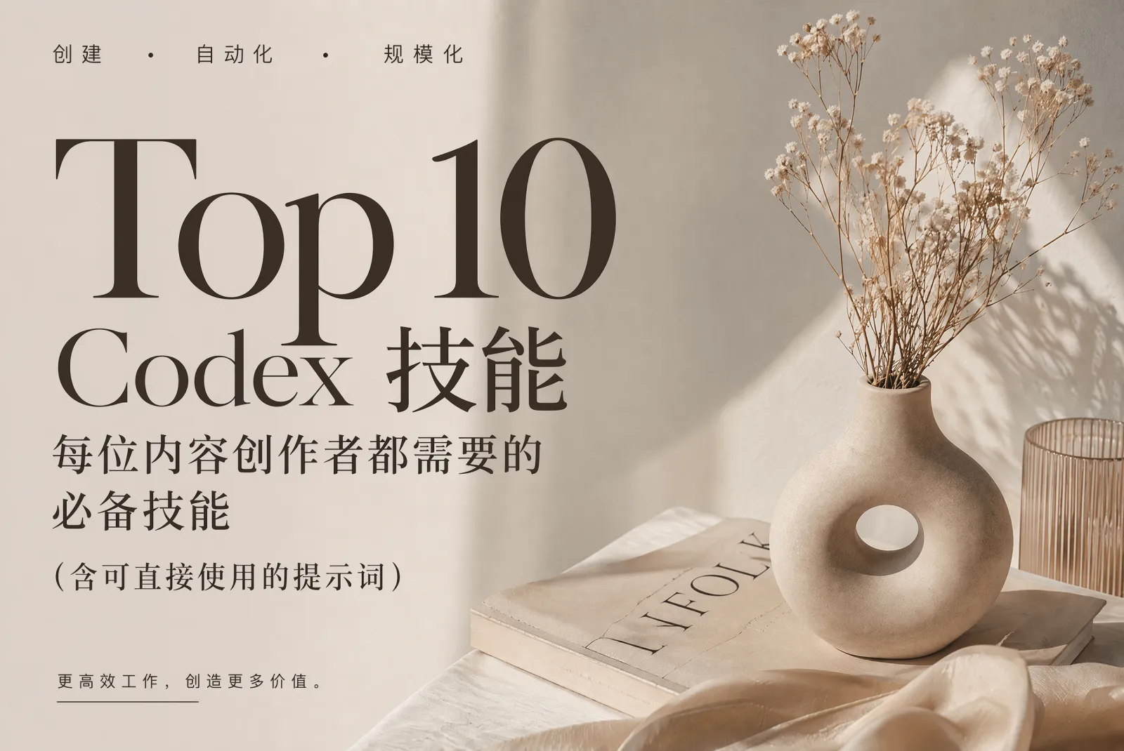 自媒体人必备 Top 10 Codex Skill：附可直接复制的提示词大全
