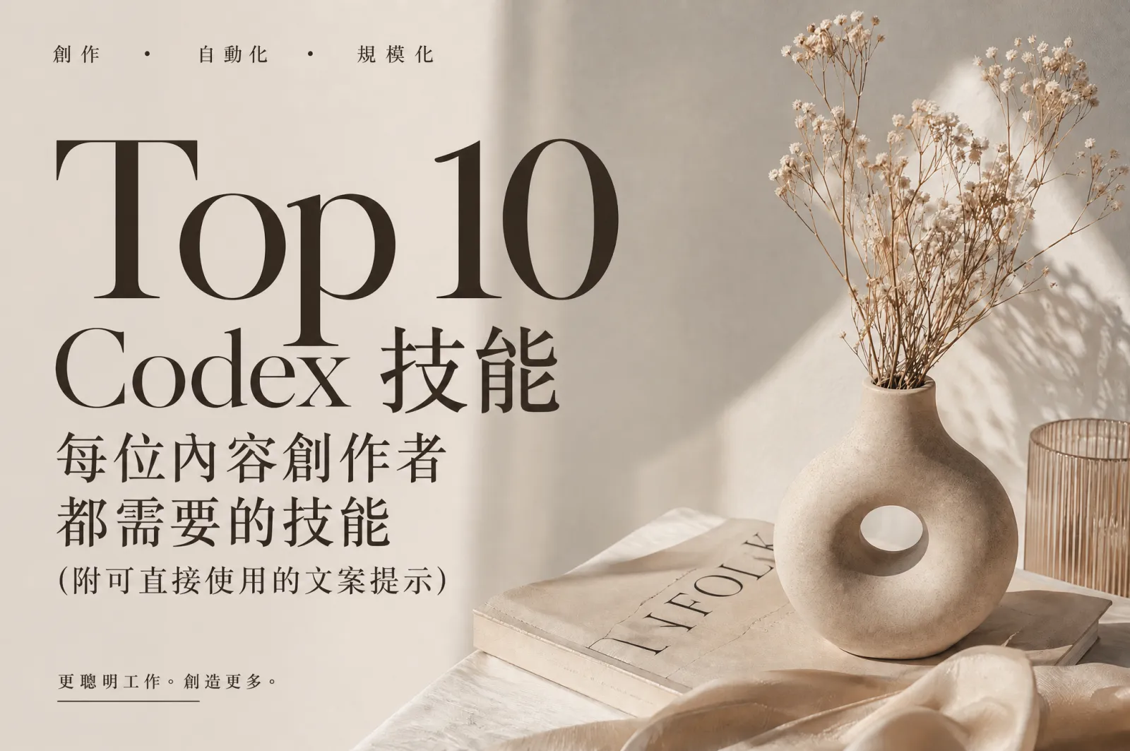 自媒體人必備 Top 10 Codex Skill：附可直接複製的提示詞大全