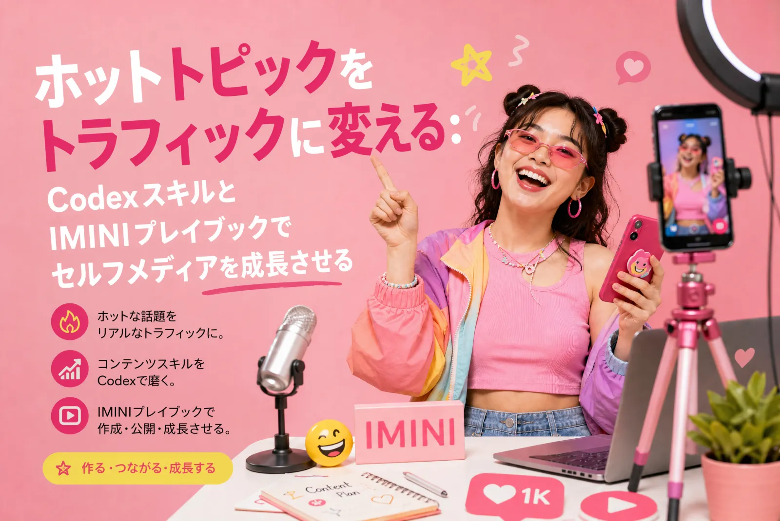 話題を流入につなげる仕組みへ：自媒体クリエイターのための Codex Skill と IMINI 実践ガイド