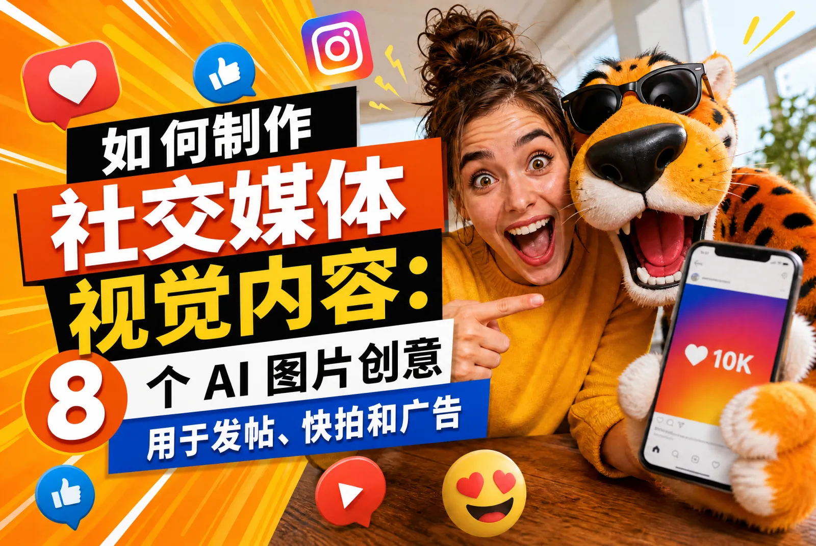 社媒配图怎么做：8 个适合帖子、Story 和广告的 AI 图片思路