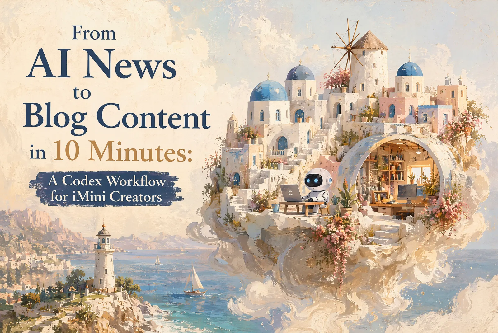 From AI News to Blog Content in 10 Minutes: A Codex Workflow for iMini Creators