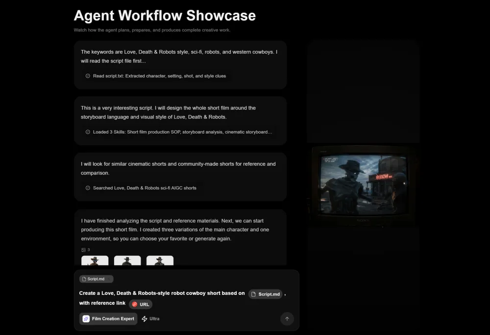 The iMini AI Agent skills system organizes writing, illustration, PPT, viral analysis, image, and video capabilities into reusable workflows.