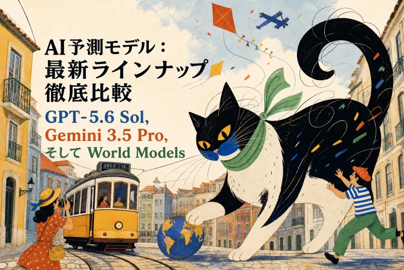 AI予測モデル最新動向：GPT-5.6 Sol、Gemini 3.5 Pro、ワールドモデル