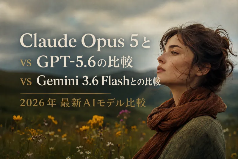 Claude Opus 5、GPT-5.6、Gemini 3.6 Flash 比較：2026年のAIモデル選び