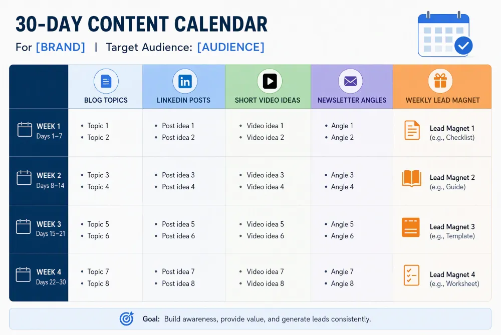 Ad copy prompts and campaign testing workflow