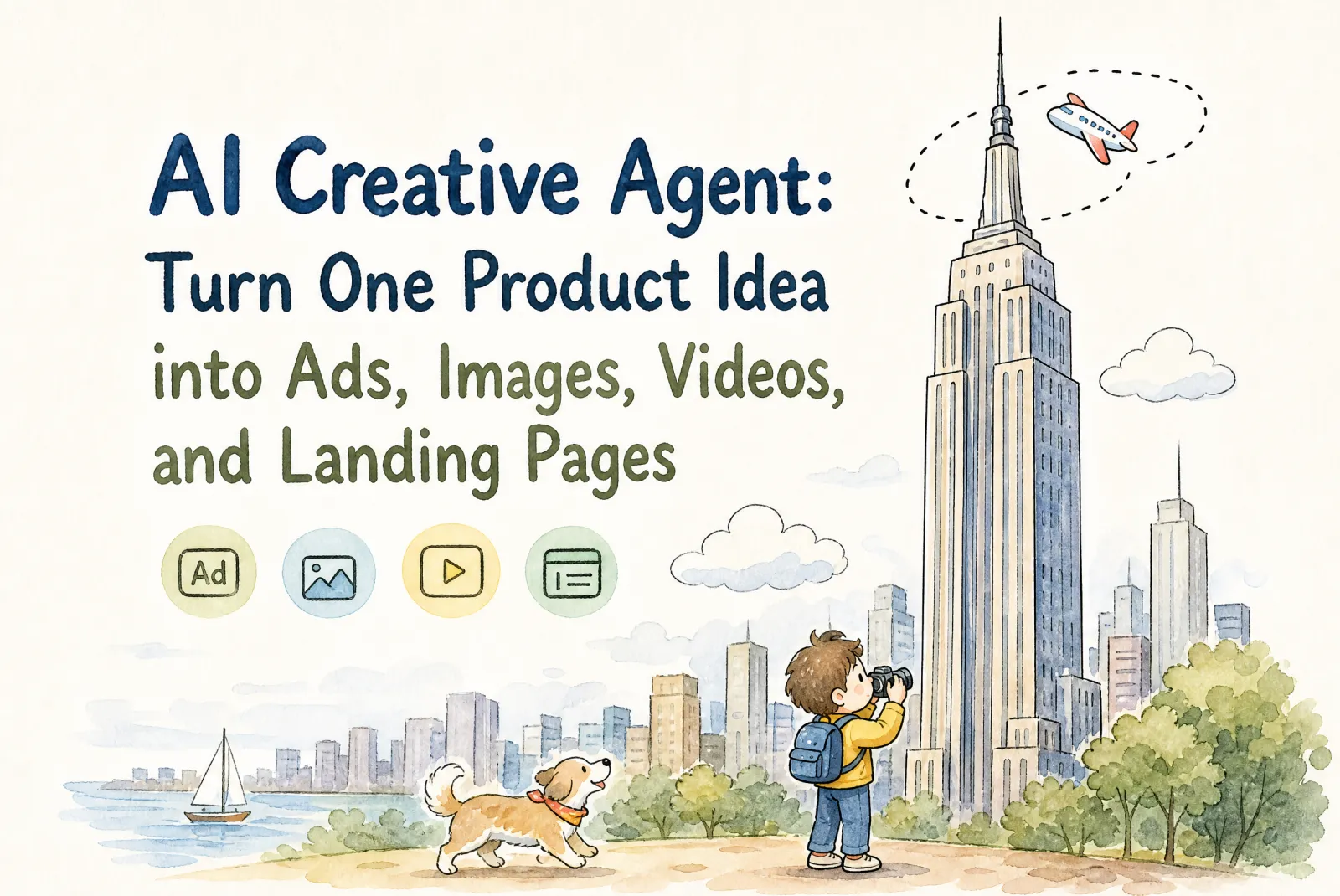 AI Creative Agent: Turn One Product Idea into Ads, Images, Videos, and Landing Pages