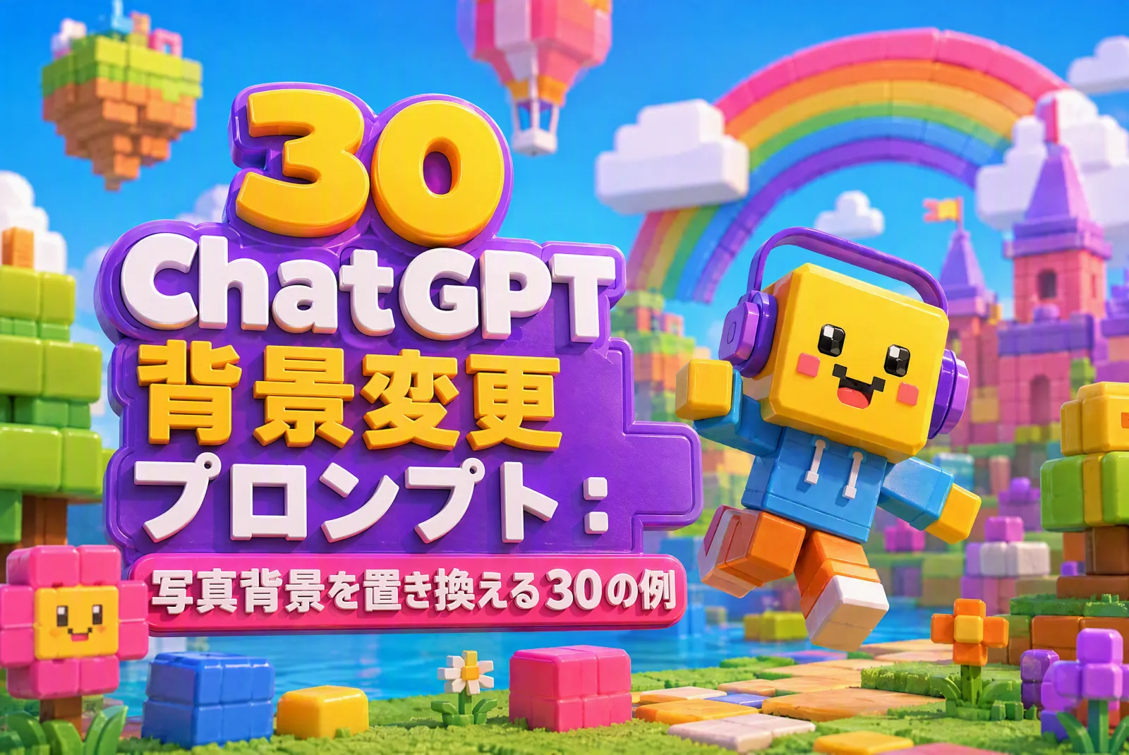 ChatGPT背景変更プロンプト：写真背景を置き換える30の例
