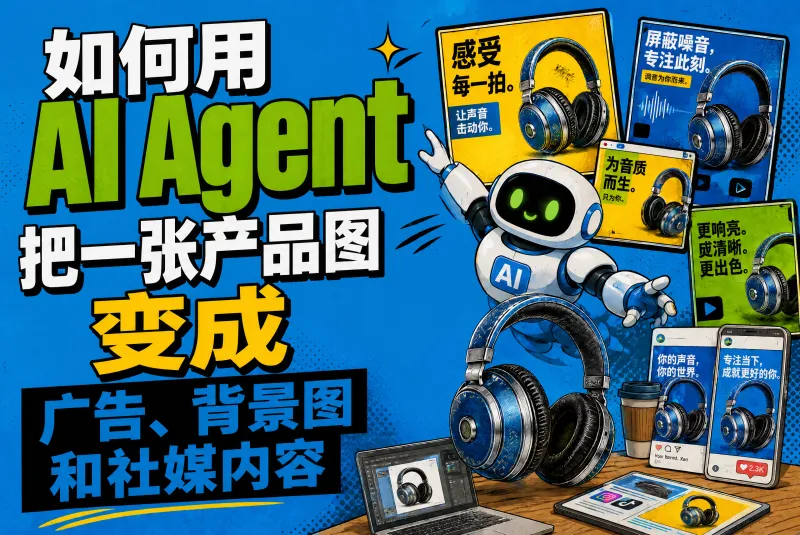 如何用 AI Agent 把一张产品图变成广告、背景图和社媒内容