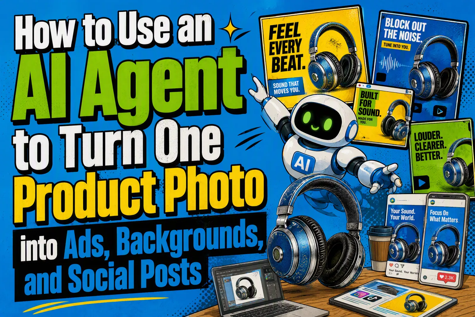 How to Use an AI Agent to Turn One Product Photo into Ads, Backgrounds, and Social Posts