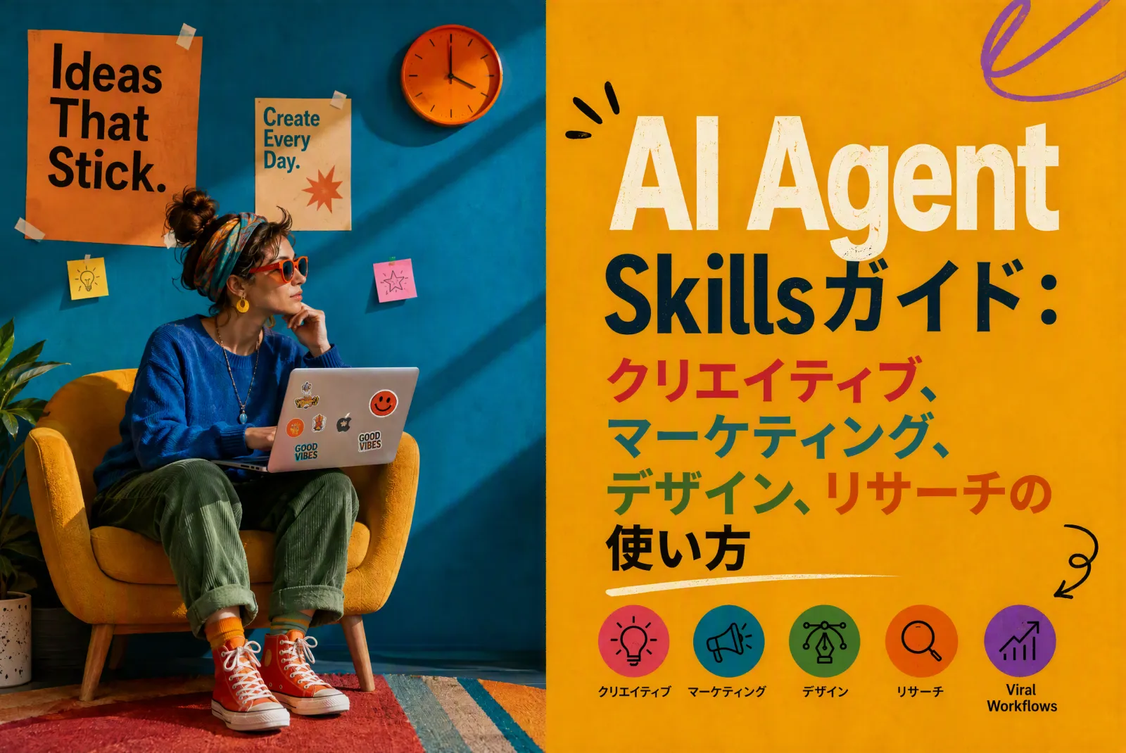 AI Agent Skillsガイド：クリエイティブ、マーケティング、デザイン、リサーチの使い方