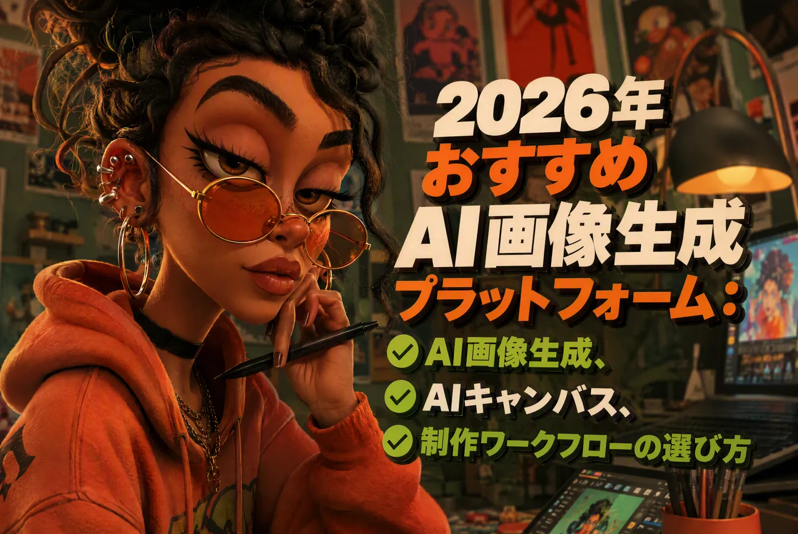 2026年おすすめAI画像生成プラットフォーム:AI画像生成、AIキャンバス、制作ワークフローの選び方