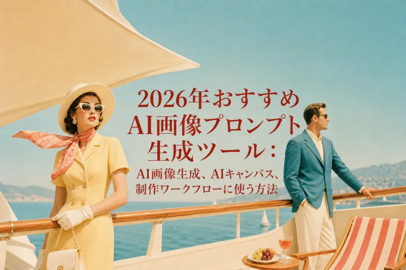 2026年おすすめAI画像プロンプト生成ツール：AI画像生成、AIキャンバス、制作ワークフローに使う方法
