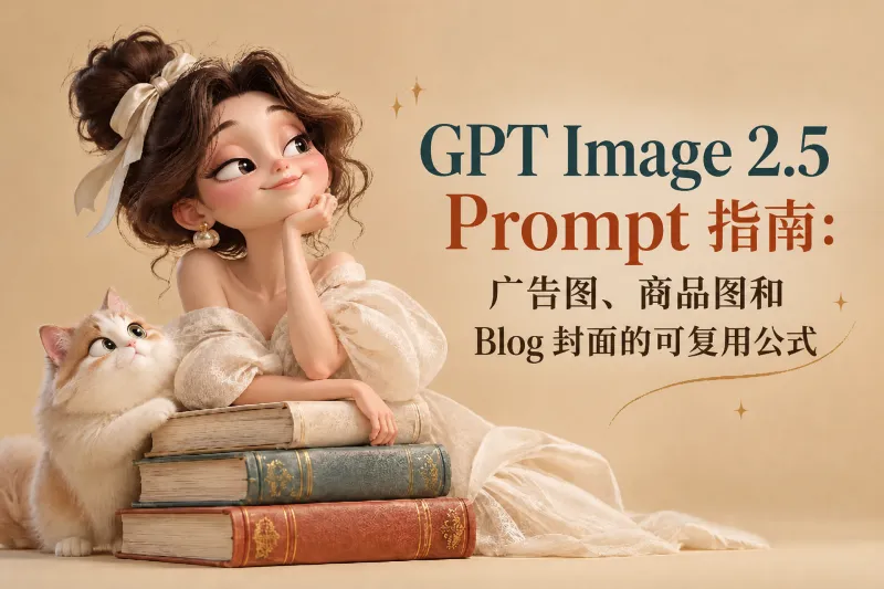 GPT Image 2.5 Prompt 指南：广告图、商品图和 Blog 封面的可复用公式