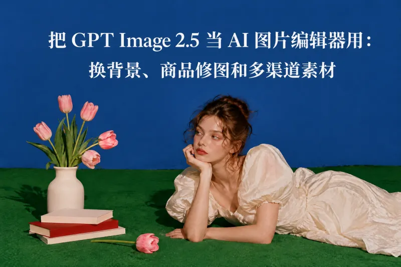 把 GPT Image 2.5 当 AI 图片编辑器用：换背景、商品修图和多渠道素材